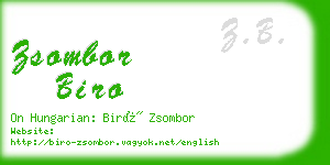 zsombor biro business card